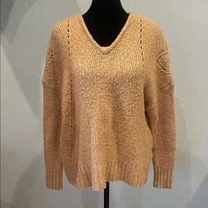 Cozy Tan oversized  Knit Sweater American eagle medium hooded